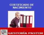 certificado de nacimiento