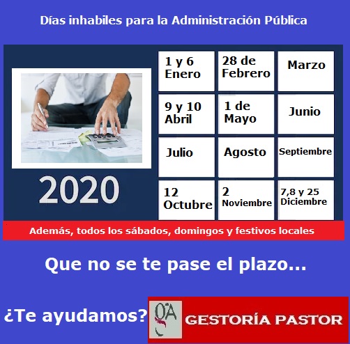 dias inhabiles 2020